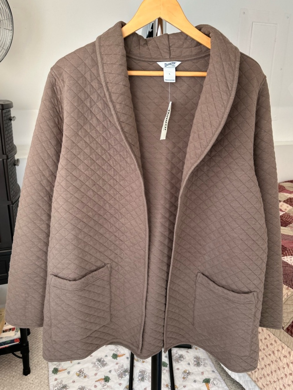 Duluth Trading Co Diamond Quilted Cardigan NWT Women’s Large